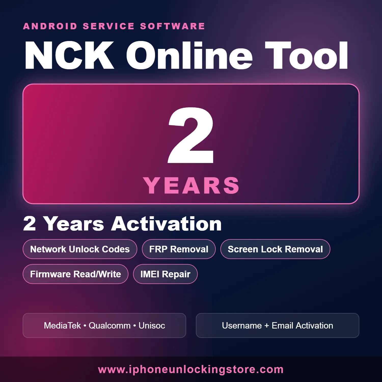 NCK Online Tool 2 Year Activation