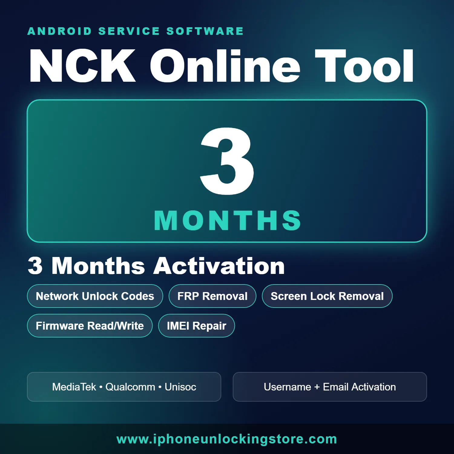 NCK Online Tool 3 Month Activation