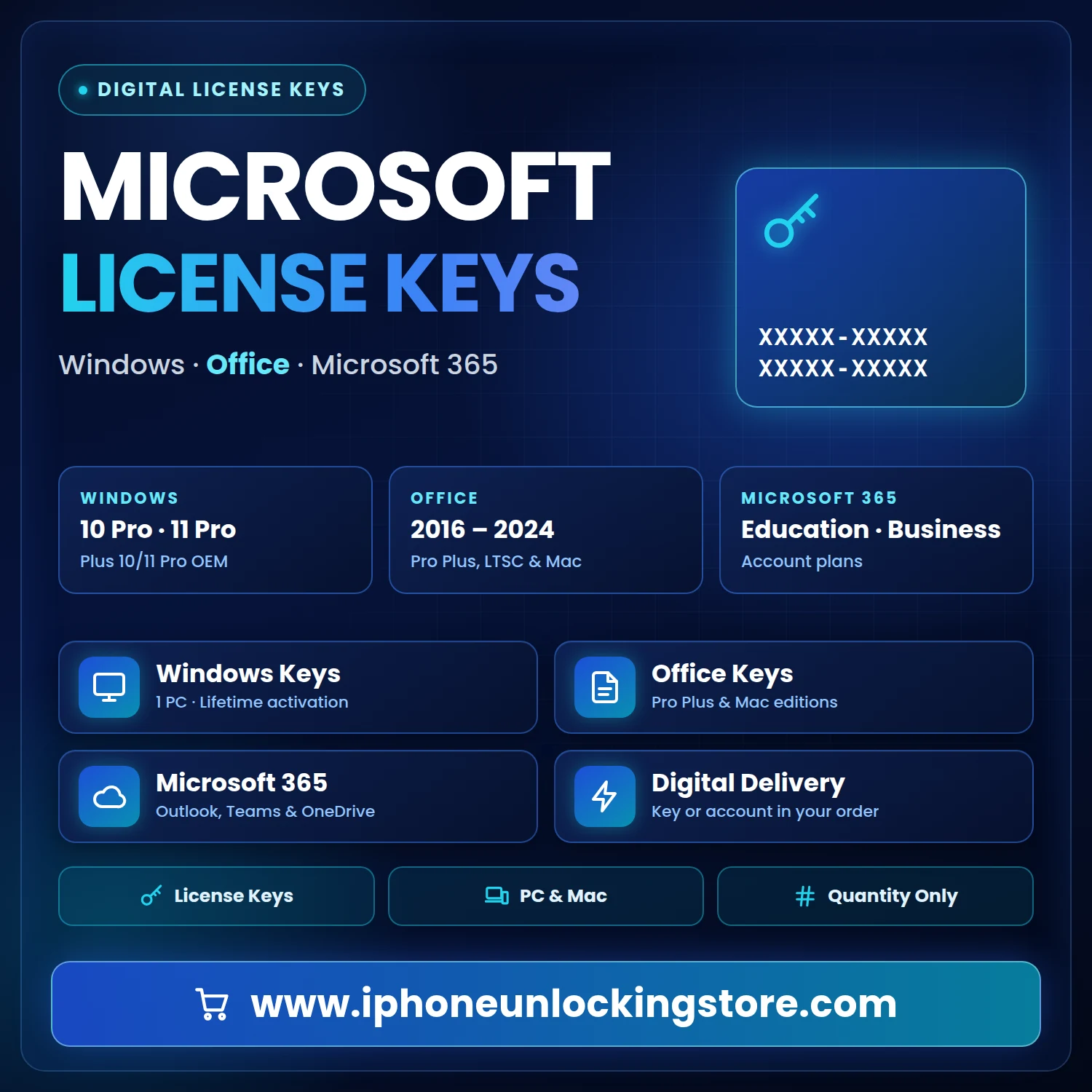Genuine Microsoft License Keys – Windows & Office