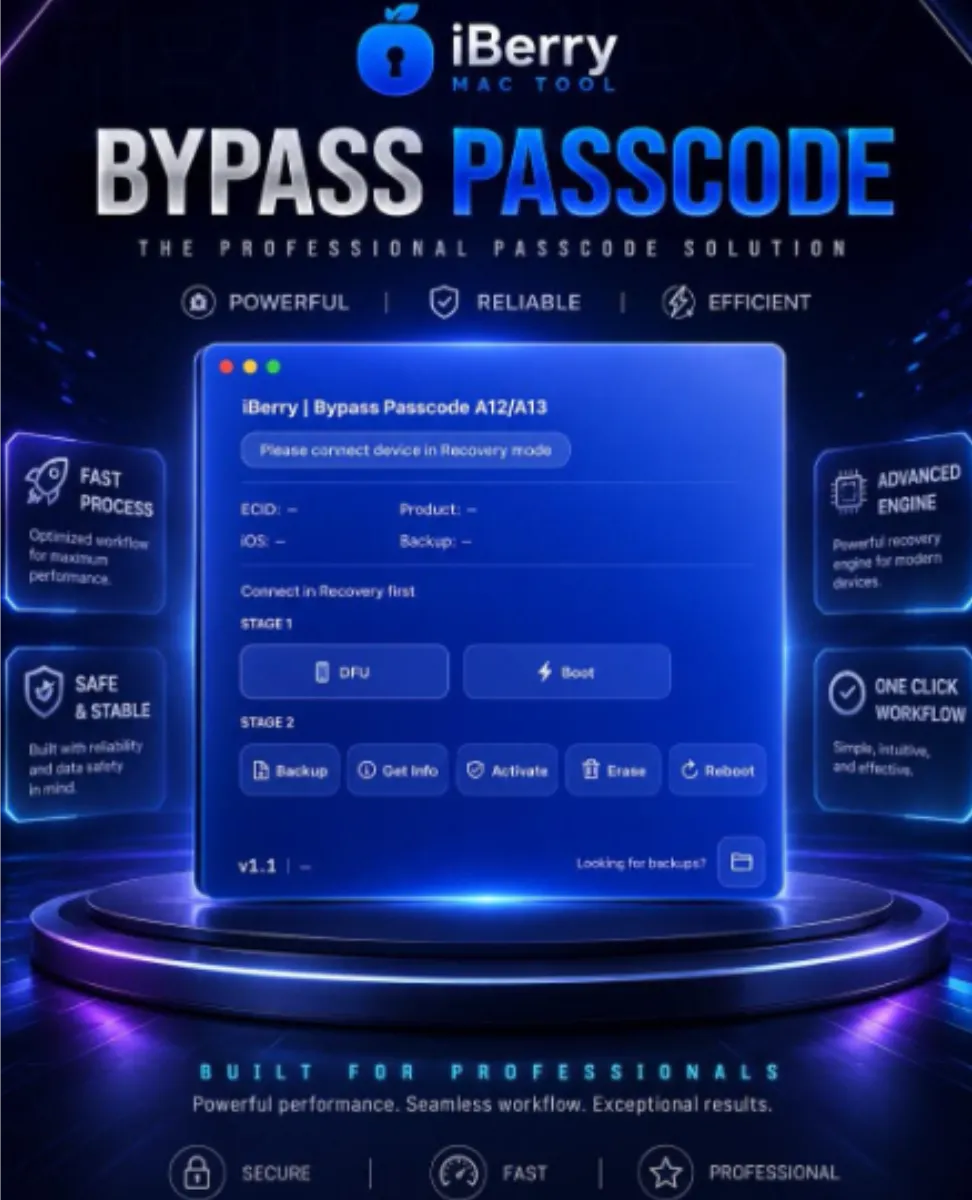 iBerry - iPhone 11 Passcode Bypass Full Signal iOS17-27
