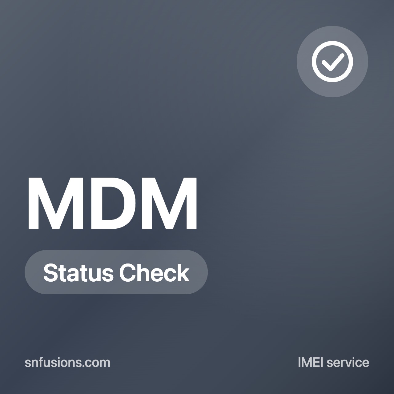 #123 Apple MDM + ICloud Check + SimLock By [ IMEI/SN ]