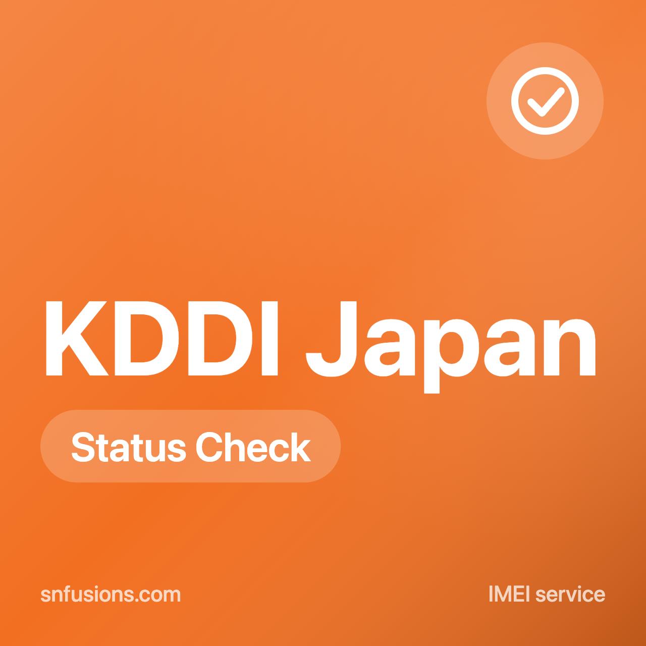 #184 KDDI Japan IMEI Status Check