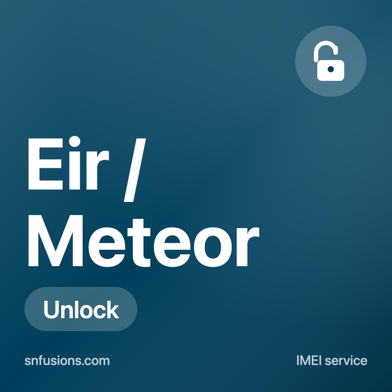 #091 Meteor / Eir Ireland [iPhone/Generic] Unlock By(IMEI)
