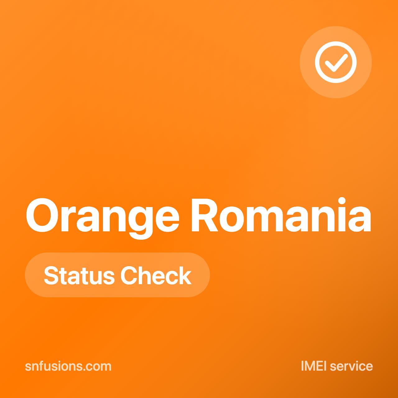 #067 Orange Romania Contract Check By(IMEI)