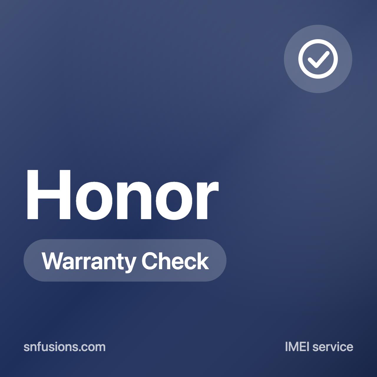 #146 Honor Warranty + Carrier Check By (IMEI/SN)