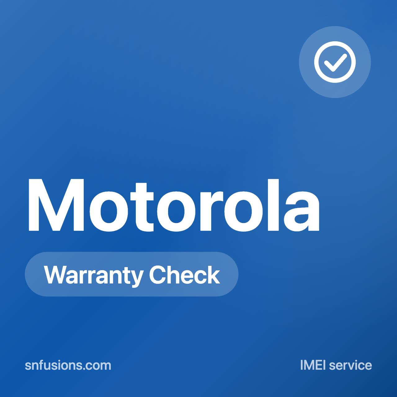 #152 Motorola / Lenovo Warranty And Basic Infos By(IMEI/SN)