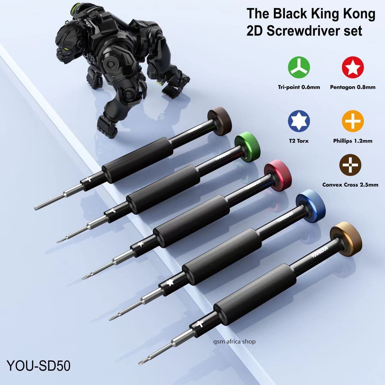 YOUKILOON You-SD50 High Quality Screwdriver 5 Piece Set
