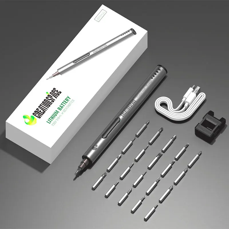 Creation Space Rechargeable Electric Screwdriver with 20 Bits