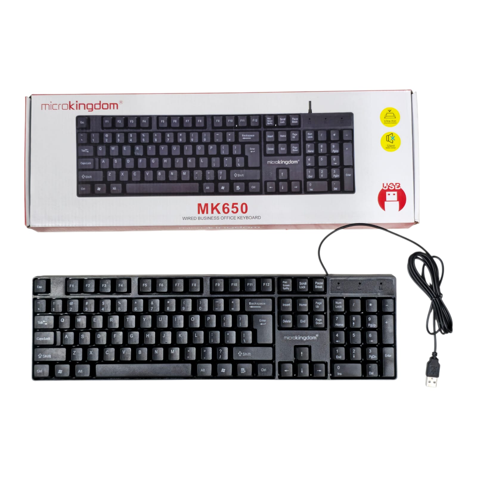 MicroKingdom MK650 Wired Business Office Keyboard