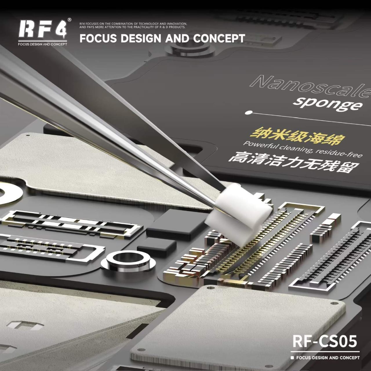 RF4 RF-CS05 Nanoscale Cleaning Sponge (500 pcs)