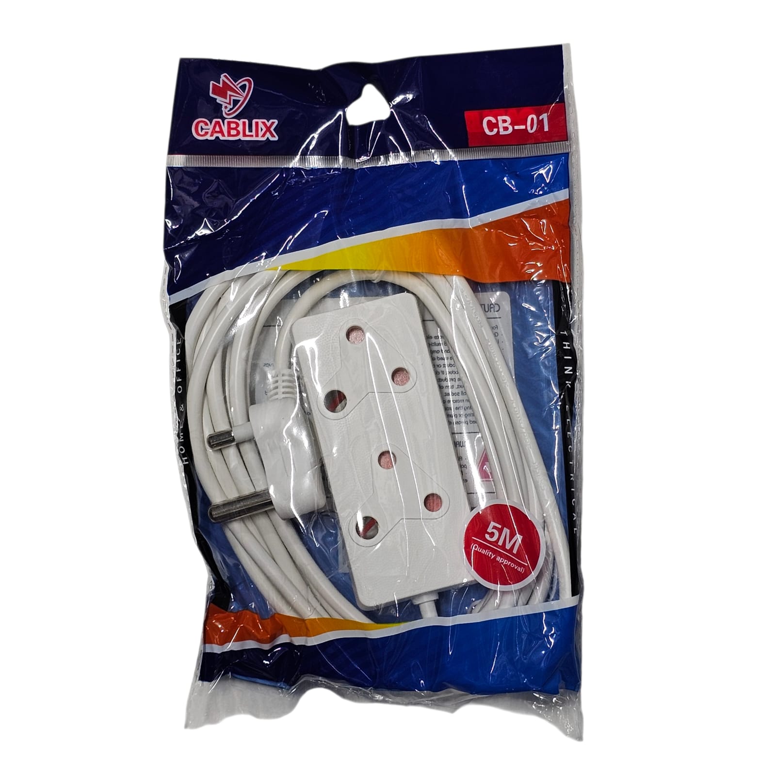 CABLIX CB-01 2 Socket Extension Cord 5M