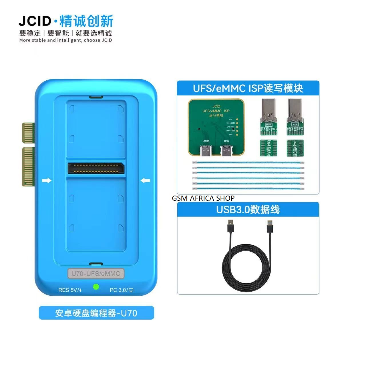 JCID U70 Android NAND Programmer – Lite Set (UFSeMMC ISP Adapter)