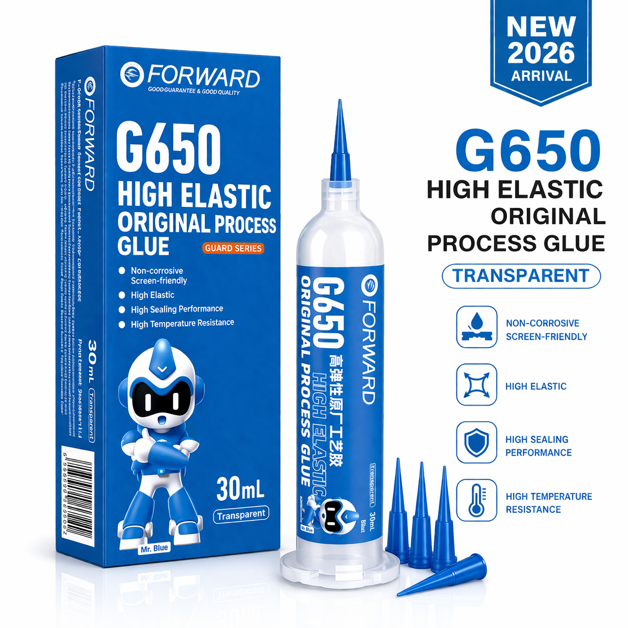 Forward G650 High Elastic Adhesive 30ml Transparent Original Process Glue