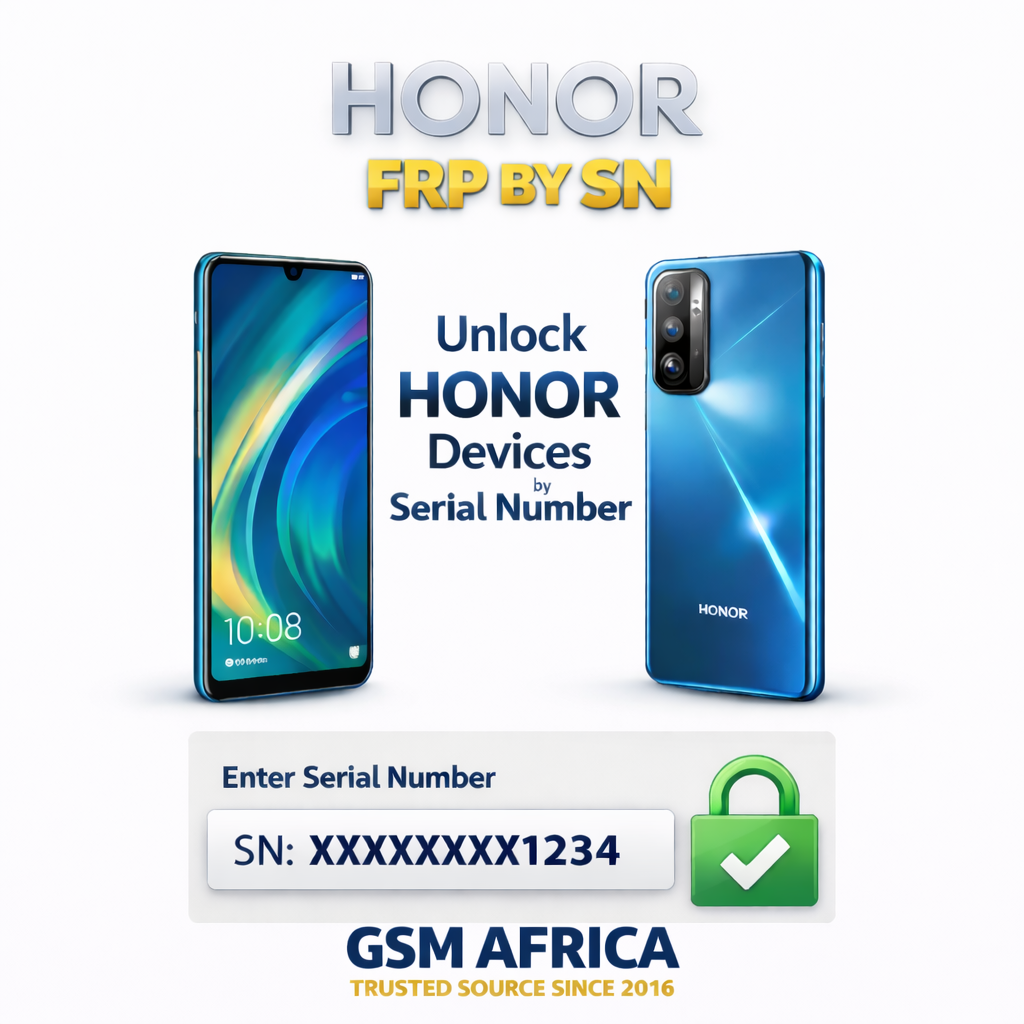 Honor FRP Unlock Key Code By (SN)