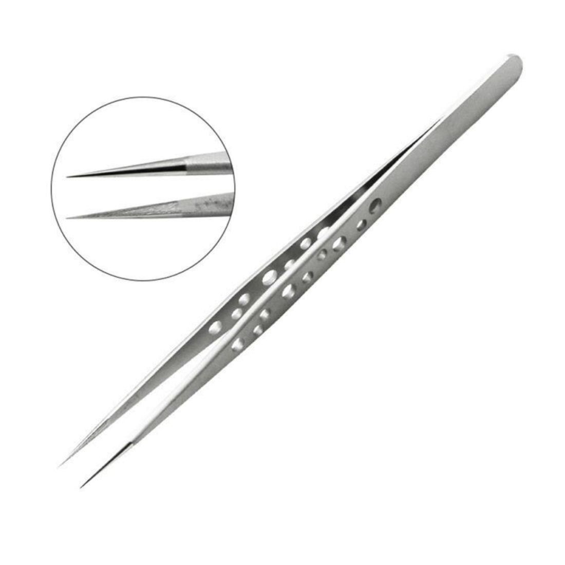 JYD SS-SA SR Professional Stainless Steel Precision Straight Tweezer