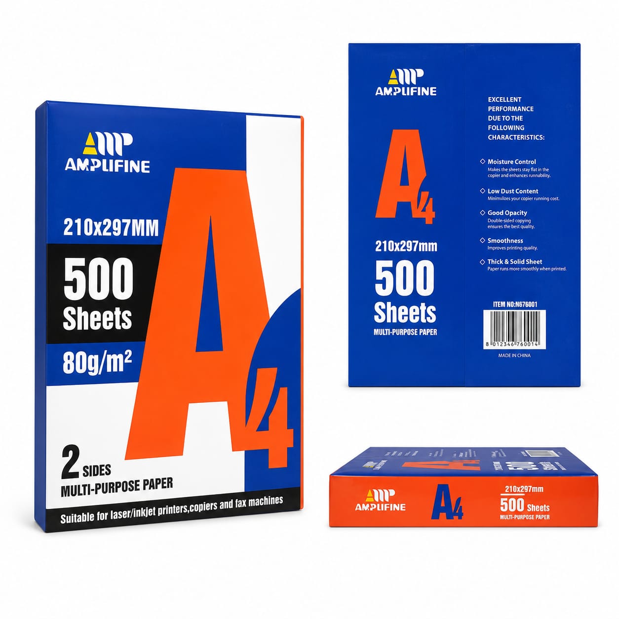 Amplifine A4 Multi-Purpose Copy Paper 80gsm – 500 Sheets