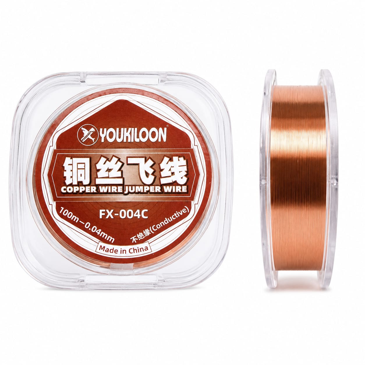 YOUKILOON FX-004C Copper Jumper Wire 0.04mm 100m