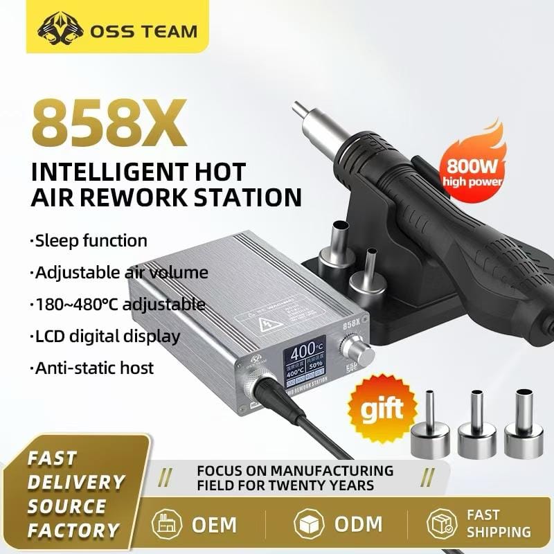 OSS TEAM 858X 800W Intelligent Hot Air Rework Station