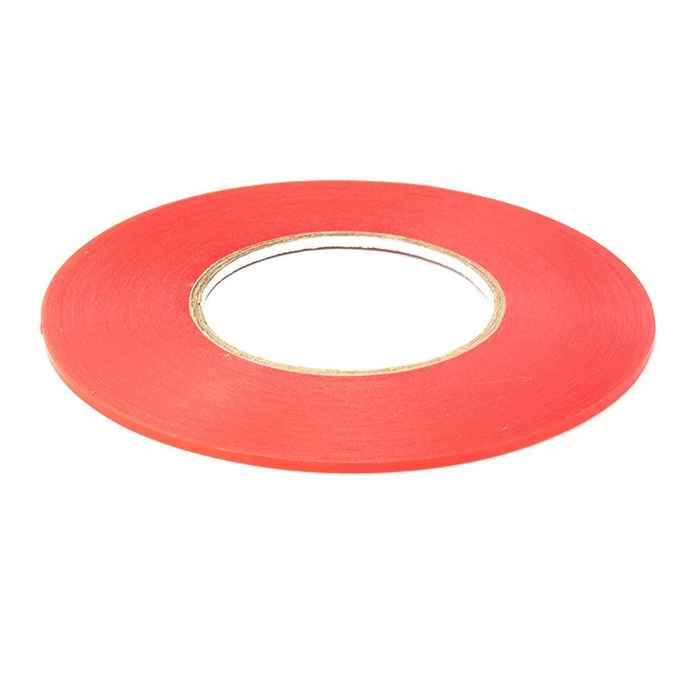 Red Liner Double-Sided Clear Adhesive Tape 3mm x 50m