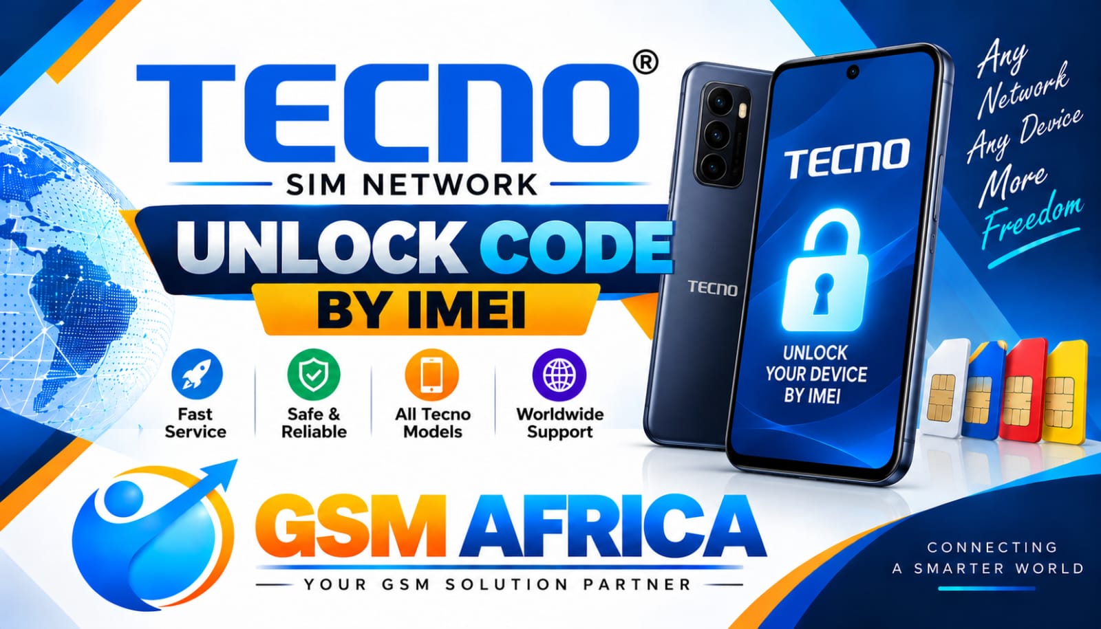 TECNO SIM NETWORK UNLOCK CODE BY IMEI