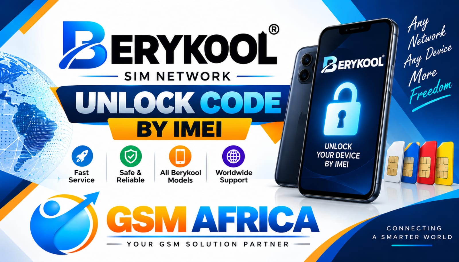 BERYKOOL SIM NETWORK UNLOCK CODE BY IMEI
