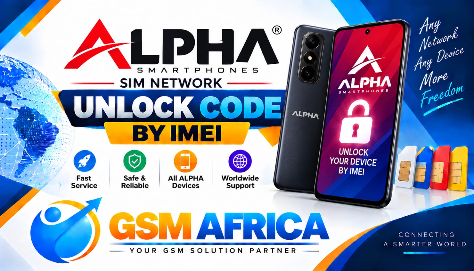 ALPHA SIM NETWORK UNLOCK CODE BY IMEI