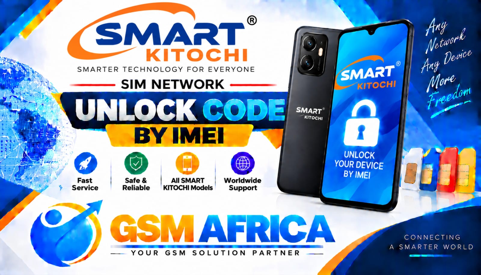 SMART KITOCHI SIM NETWORK UNLOCK CODE BY IMEI