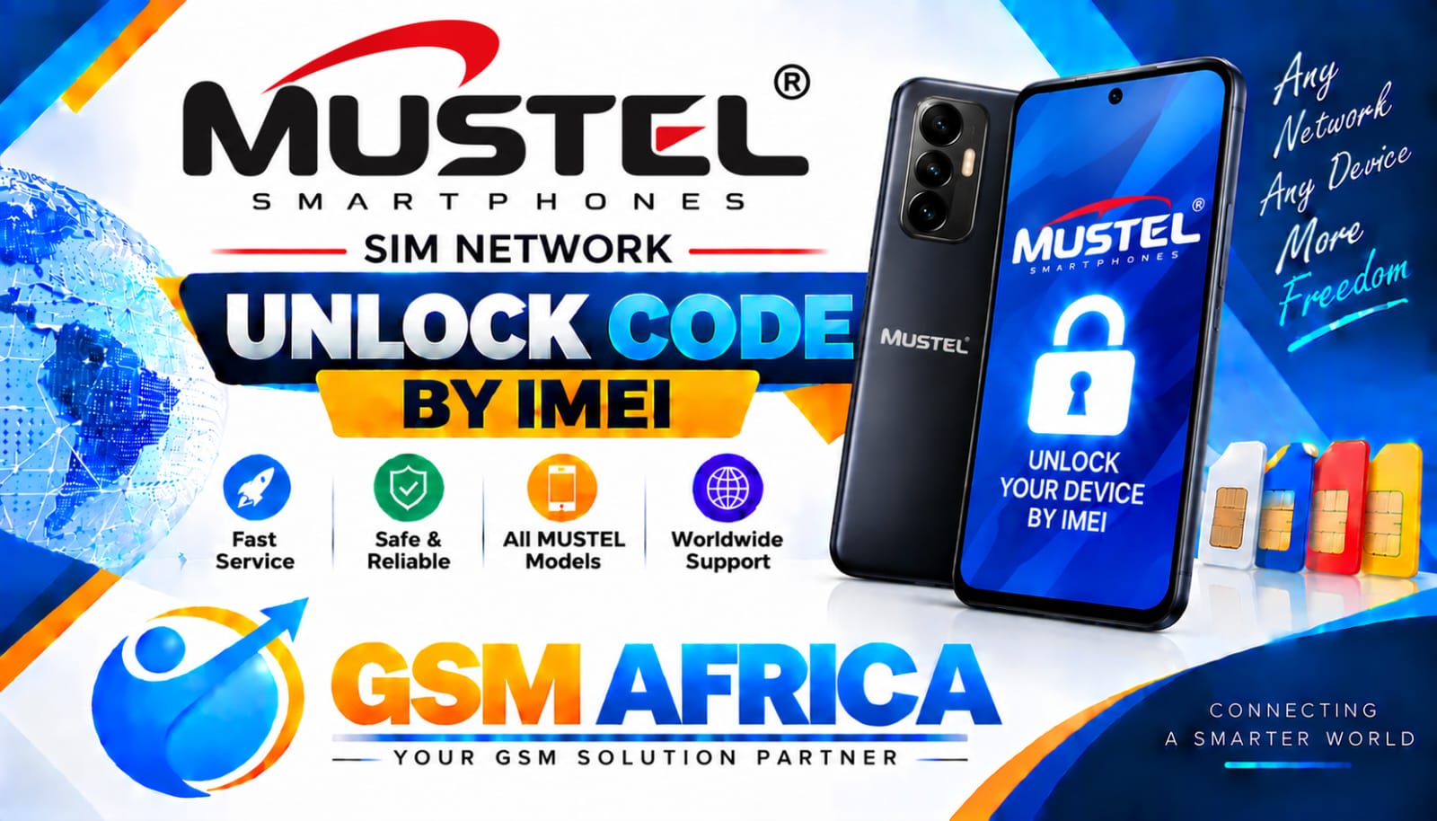 MUSTEL SIM NETWORK UNLOCK CODE BY IMEI