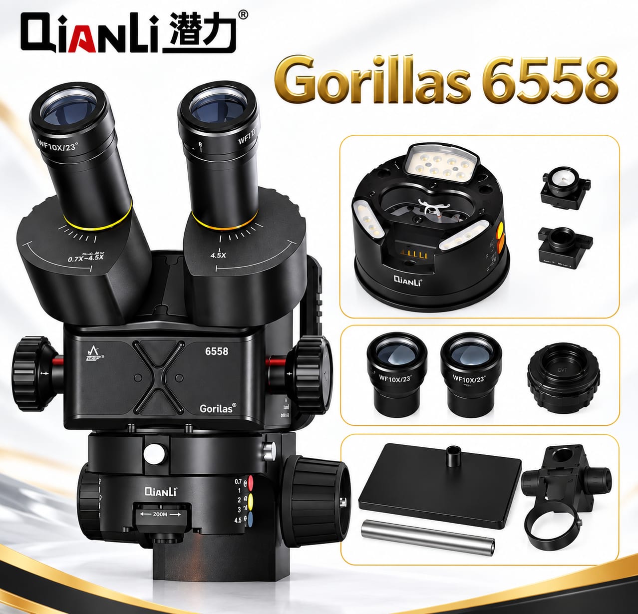 QianLi 6558 Gorilla Microscope with UV Curing Light & Thermal Camera
