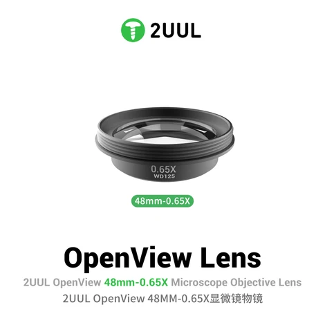 2UUL MS06 OpenView 48mm 0.65X Microscope Objective Lens WD125