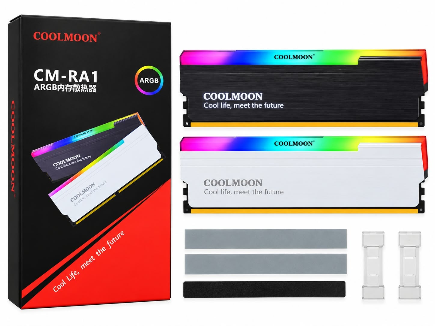 COOLMOON CM-RA1 ARGB RAM Heatsink Cooler with RGB Lighting