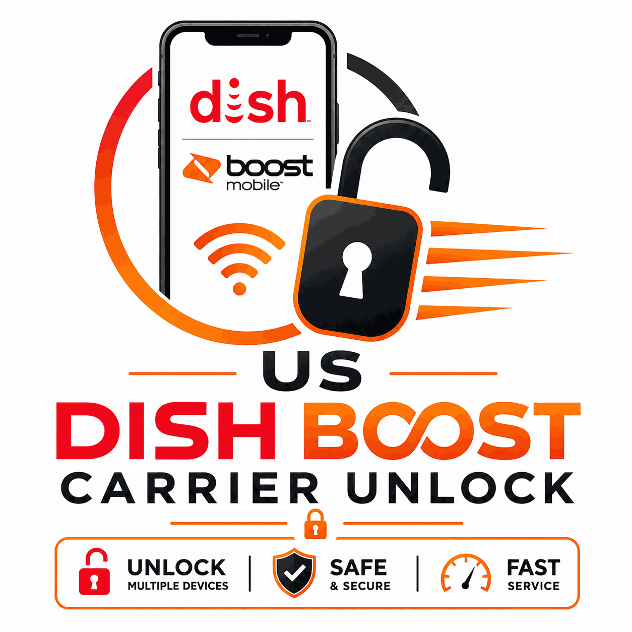 US Dish Boost Clean Unlock | iPhone 14-15 Series