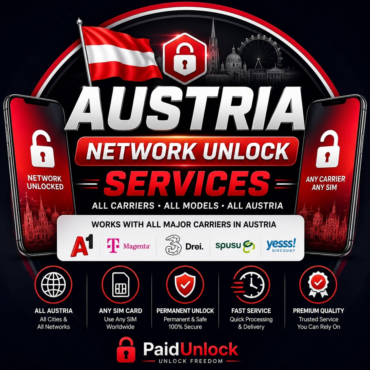 A1 Mobilkom Austria - iPhone All Models Support (Premium)