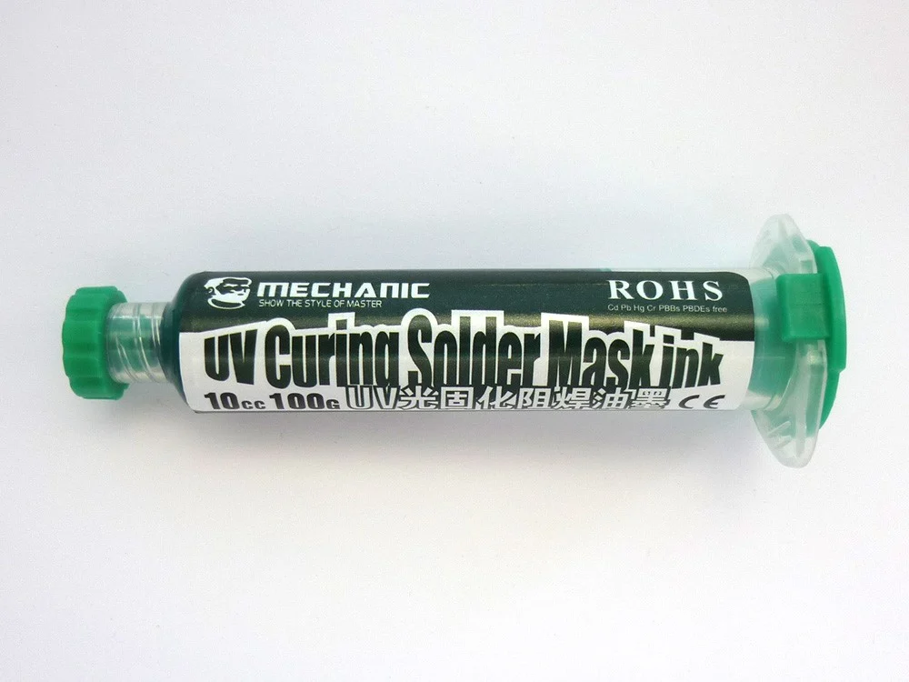 Mechanic UV Solder Mask Ink – Green (10cc) Paste, Glue & Liquid