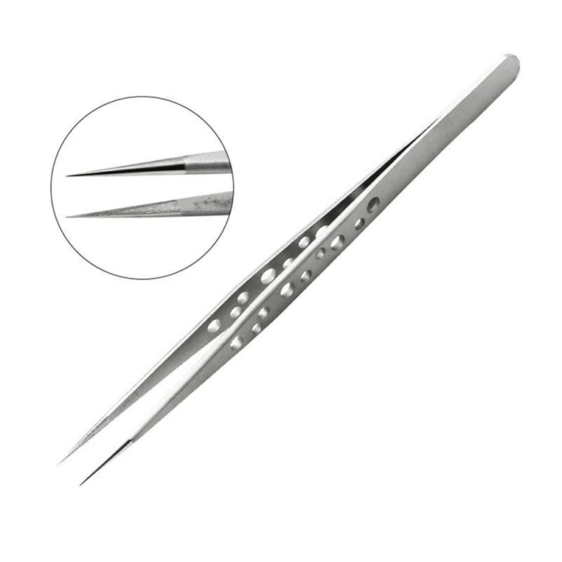 JYD SS-SA SR Professional Stainless Steel Precision Straight Tweezer