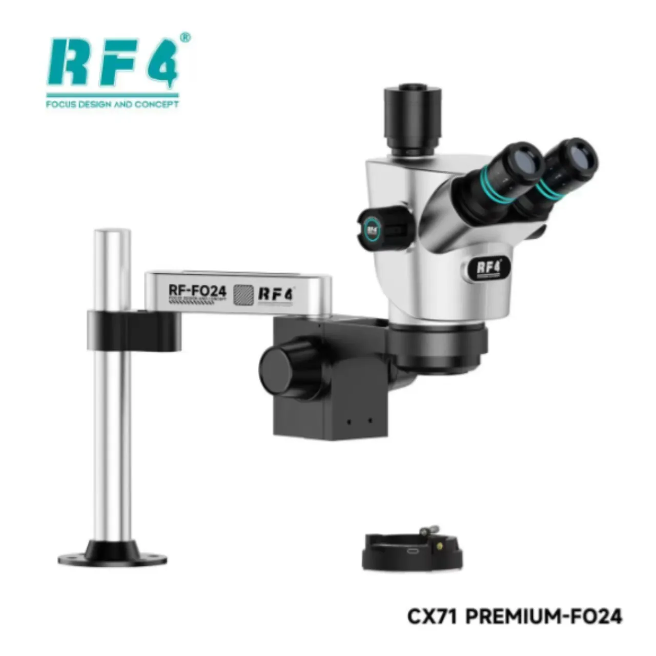 RF4 CX71P-FO24 6.5X-65X Premium Trinocular Stereo Microscope