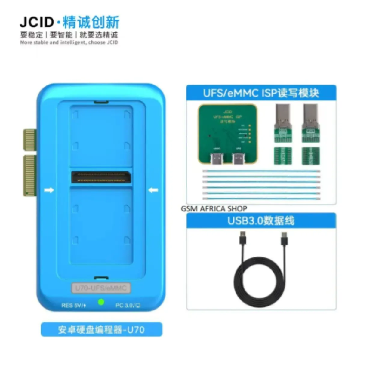 JCID U70 Android NAND Programmer – Lite Set (UFSeMMC ISP Adapter)