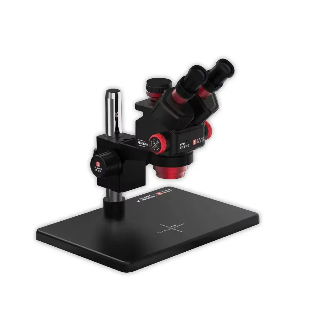 YCS 6558S Trinocular Microscope 6.5X–58X with Base