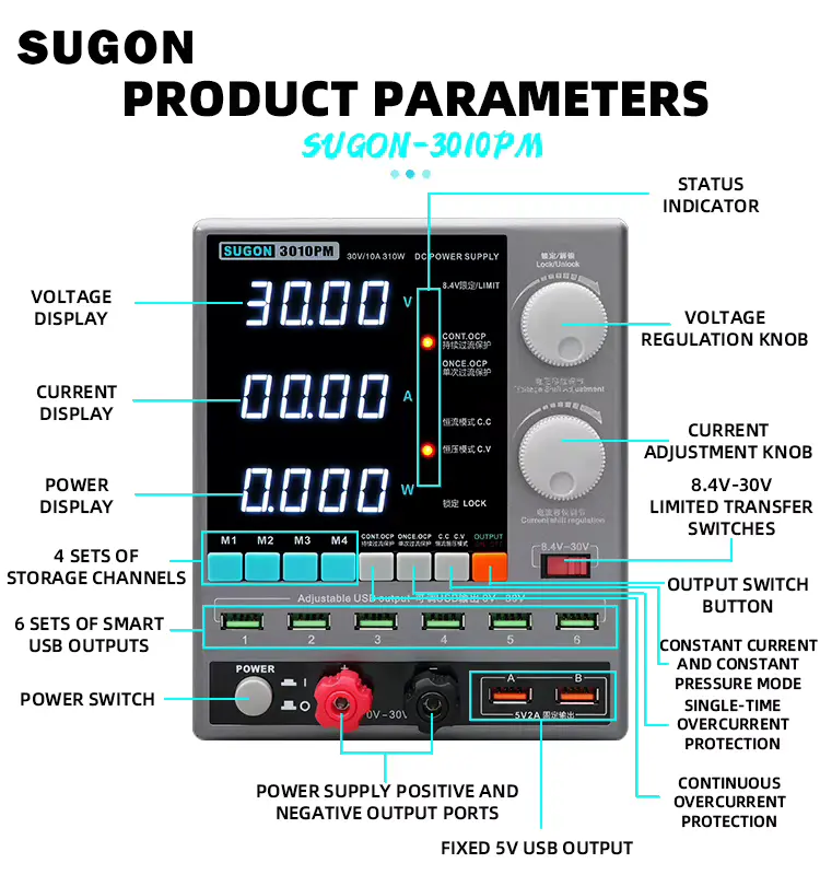 Sugon 3010 Pro Max 30V 10A 310W DC Power Supply