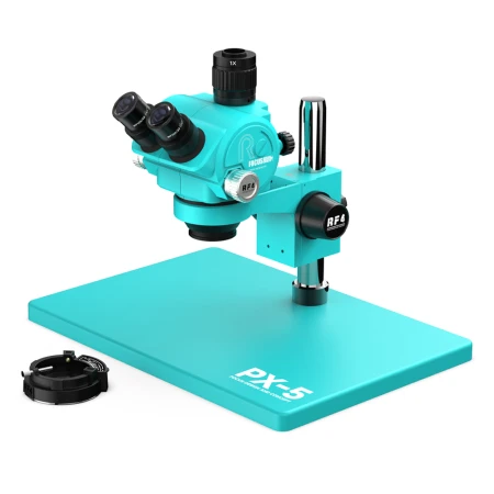 RF4 PX-5 7X-50X Synchronous Zoom Trinocular Stereo Microscope