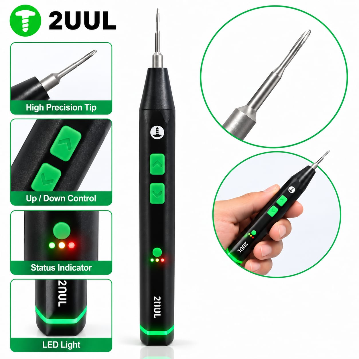 2UUL SD16 Twist Plus Electric Screwdriver + Phillips Bit
