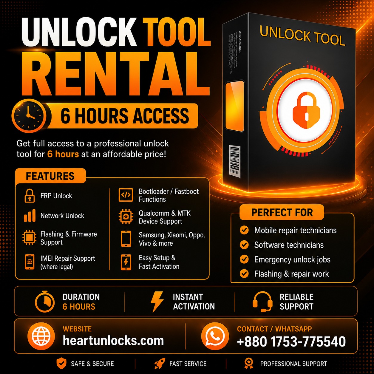 UNLOCKTOOL RENT [6 Hours]