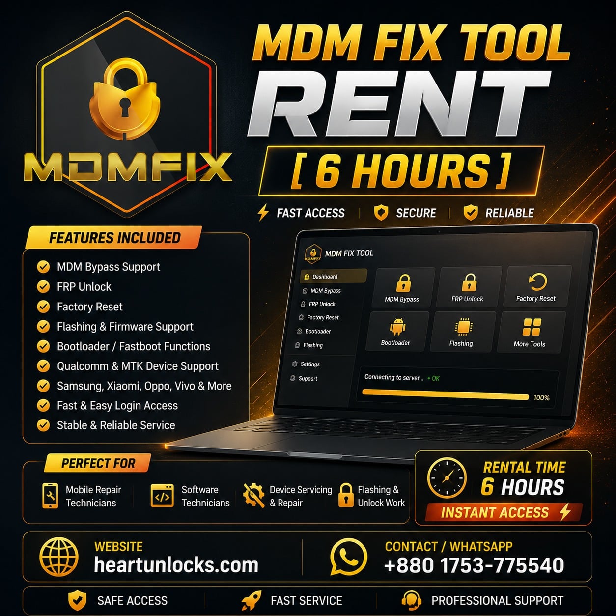 Rent For MDM FIX Tool 6 Hours