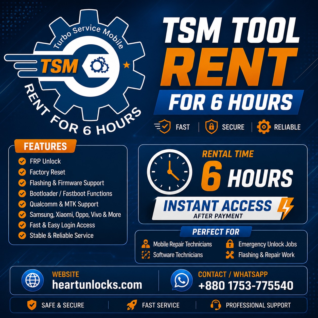 TSM Tool Rent (3h) 2 Souce