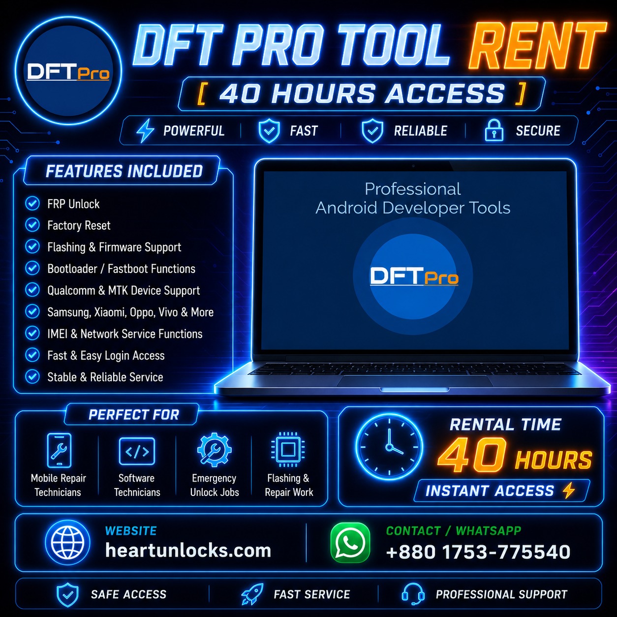 Dft Pro Tool Rent 40 Hour